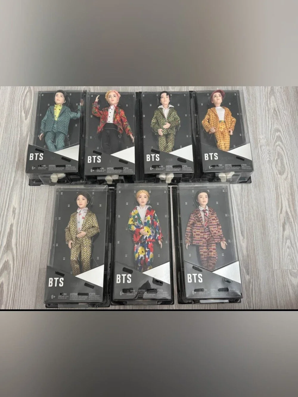 2019 Mattel BTS Idol Doll Set K-Pop - RM/Jin/j-hope/Jimin/V/Suga/Jung Kook - NEW